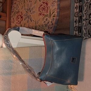 Dooney and Bourke Large Cassidy hobo in Denim Florentine leather
